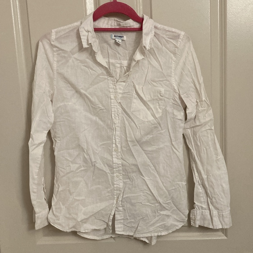 Old Navy Basic White Button Down Shirt - image 3